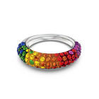 Tigris ring, Multicolored, Rhodium plated